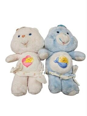 VTG Care Bears KENNER 1983 Baby Tugs Bear Blue Pink Diaper Rare Smiling Star